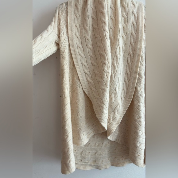 RALPH LAUREN BLACK LABEL  100% CASHMERE  CABLE KNIT CIRCLE KNIT CARDIGAN - Picture 6 of 9